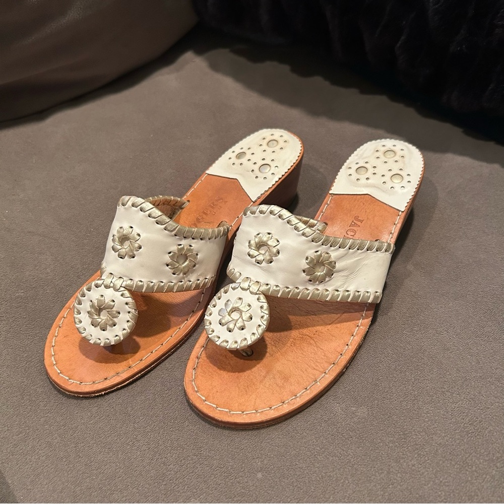 Jack Rogers Hamptons Palm Beach Navajo Thong Sandals US - Picture 2 of 10